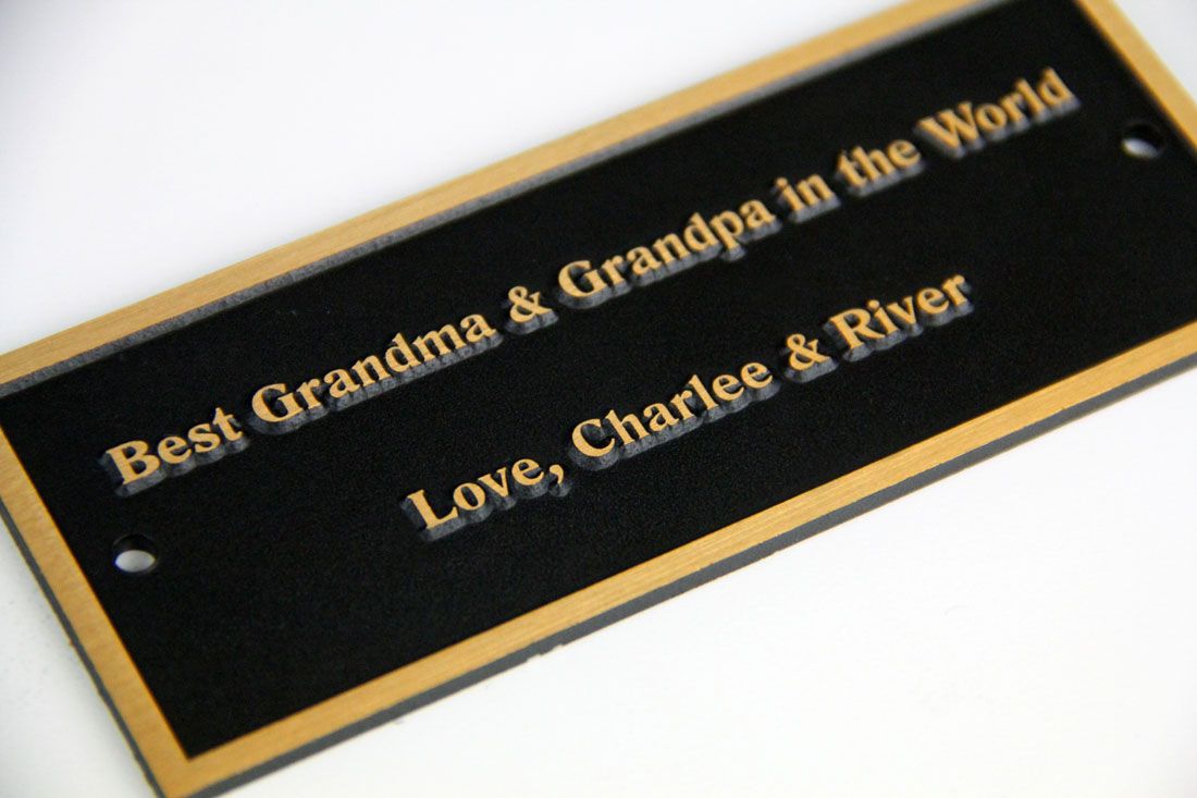 Personalized  dedication plaque